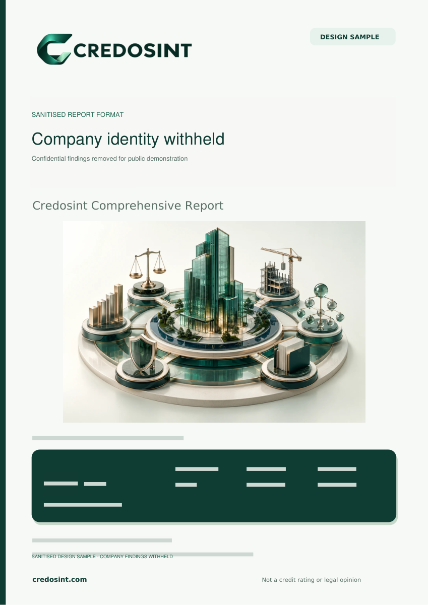 Credosint Comprehensive Report Sample cover